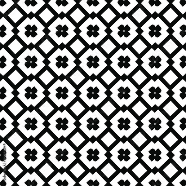 Fototapeta 
seamless pattern.Simple stylish abstract geometric background. Monochrome image. Black and white color. Design for decor, prints, textile.Design element for prints. 