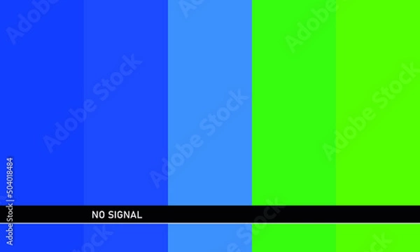 Fototapeta No signal screen TV. Television screen error. Color bars technical problems. SMPTE. Vector illustration