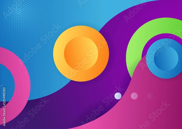 Fototapeta Abstract colorful background banner with geometric shapes