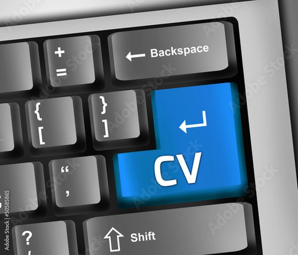 Fototapeta Keyboard Illustration "CV"