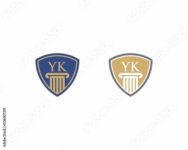 Fototapeta Letters YK, Law Logo Vector 001