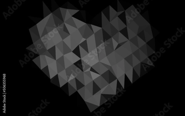 Fototapeta Dark Silver, Gray vector low poly texture.