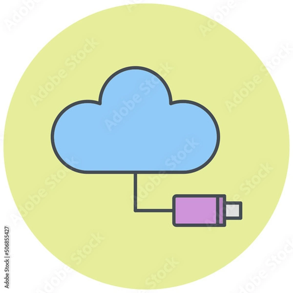 Fototapeta Cloud Cable Icon Design