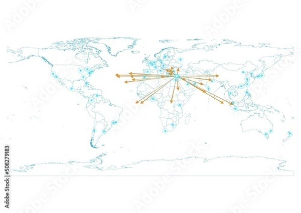 Fototapeta Cyprus map, export concept map for Cyprus on white background suitable for export concepts. File is suitable for digital editing and large size prints.