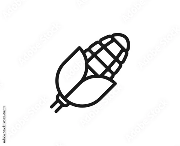 Fototapeta Black line icon on white background