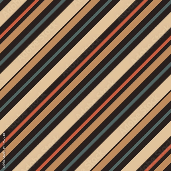 Fototapeta Retro Bright Colorful seamless stripes pattern. Abstract vector background.