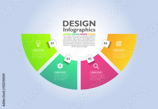 Fototapeta Modern infographic business template design