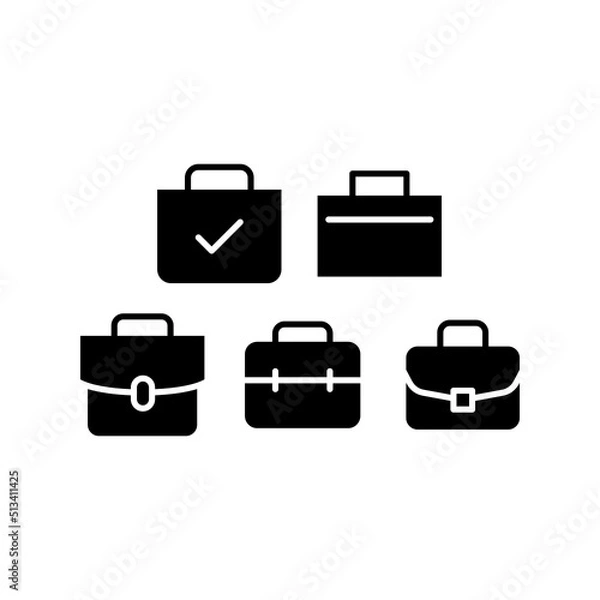 Fototapeta Briefcase Icon Set Vector Symbol Design Illustration