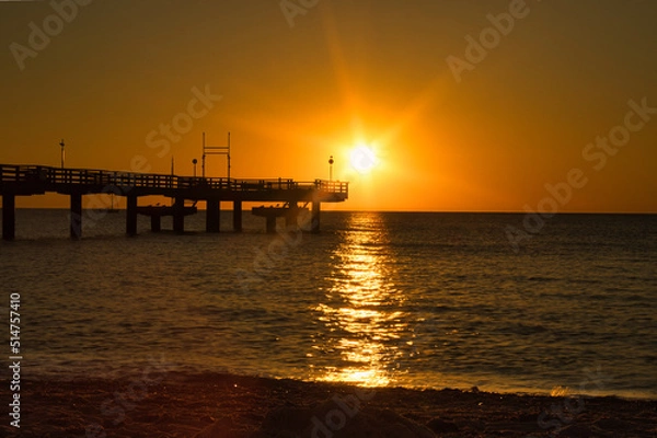 Fototapeta sunset on the beach