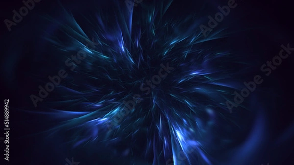 Fototapeta 3D rendering abstract multicolor fractal light background