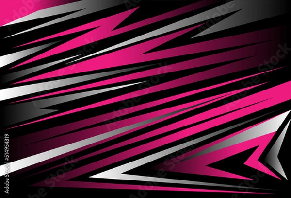 Fototapeta racing background design with a black pink background with gradient