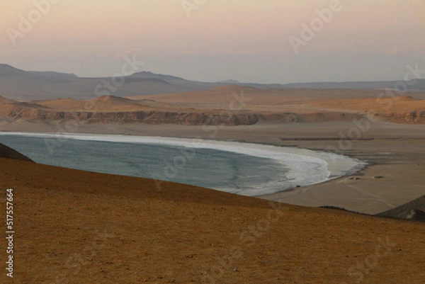 Fototapeta Evening landscapes of Paracas National Reserve Park, Peru