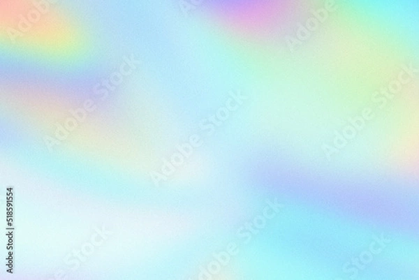 Fototapeta Abstract pastel holographic blurred grainy gradient background texture. Colorful digital grain soft noise effect pattern. Lo-fi multicolor vintage retro design.