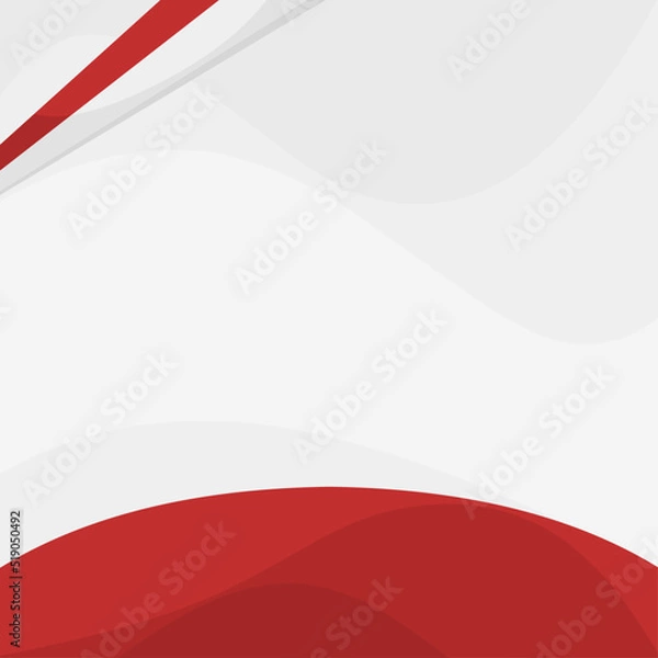 Fototapeta red and white background blank template suitable for indonesian independence day