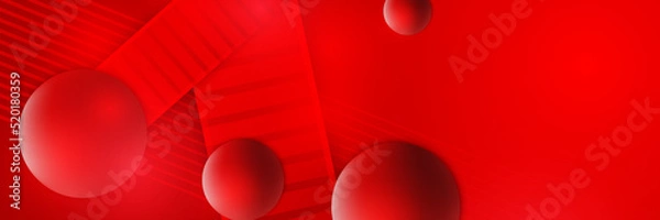 Fototapeta abstract red technology banner design. Abstract technology background, Hi tech digital connect, communication, high technology concept, science background