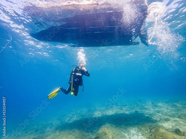 Fototapeta scuba diver in the sea