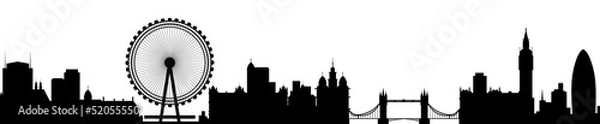 Fototapeta London Skyline Detailed Silhouette Vector Illustration