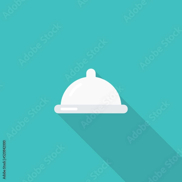 Fototapeta Simple male contraceptive icon with shadow. Flat style image of a condom. Vector