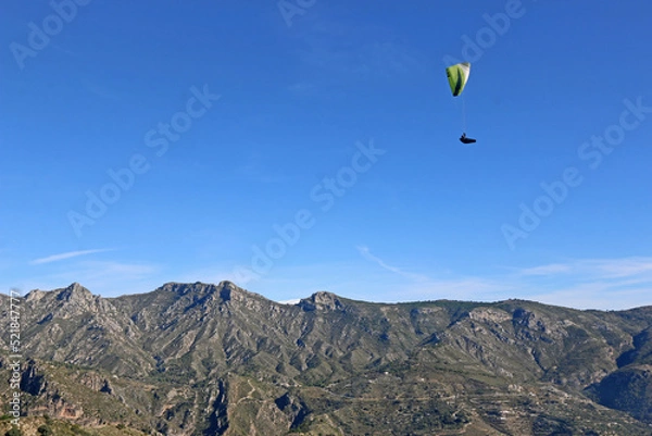 Obraz Paraglider in the Mountains of Andalucia in Spain	