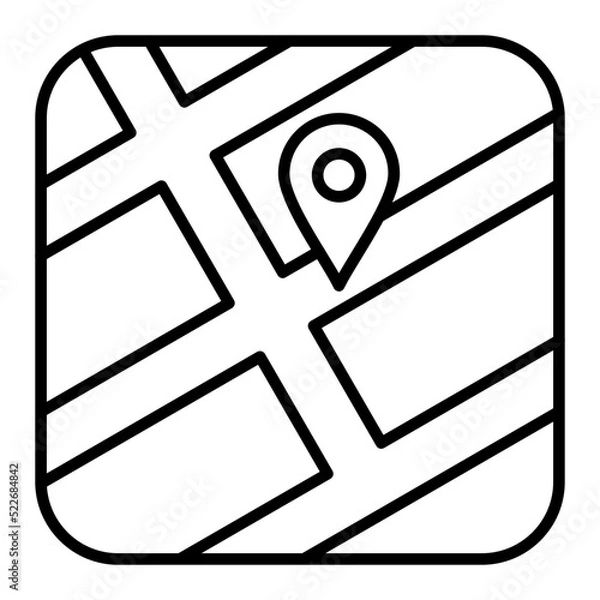 Fototapeta Navigation Line Icon