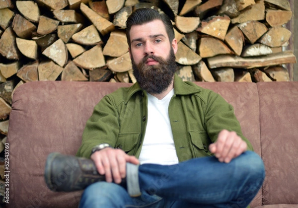 Fototapeta Portrait of an Men with Beard