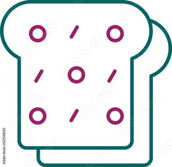 Fototapeta Toast Icon