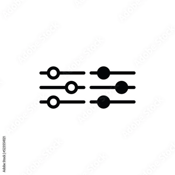 Fototapeta Equalizer icon vector. Equality sign