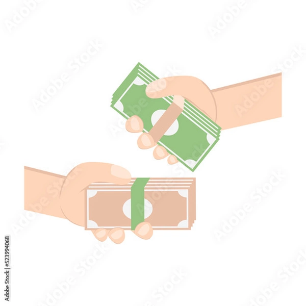 Fototapeta Hand Holding Tablet Portrait Money Exchange 