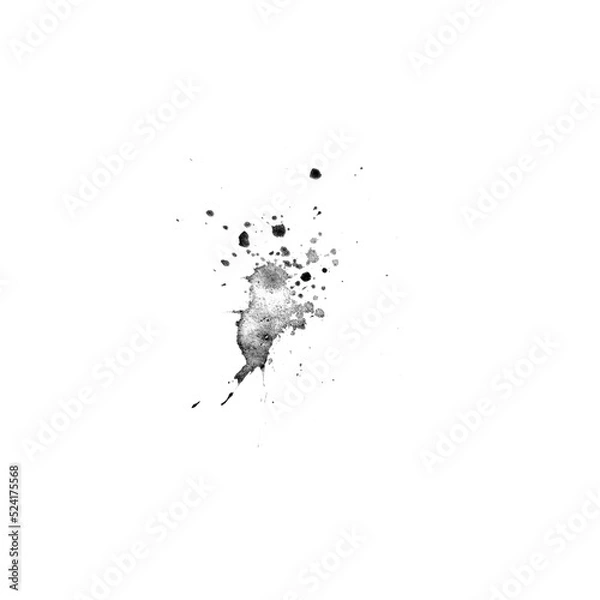 Fototapeta black ink splash and stroke for design element and overlay