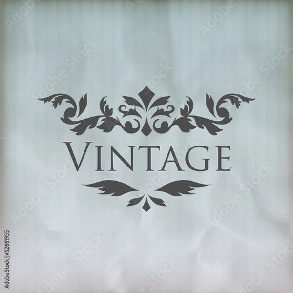 Fototapeta Vintage vector floral frame