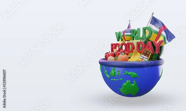 Fototapeta 3d World Food Day Central African Republic rendering right view