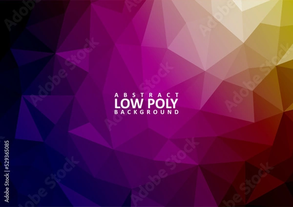 Fototapeta abstract low poly background with triangle shapes