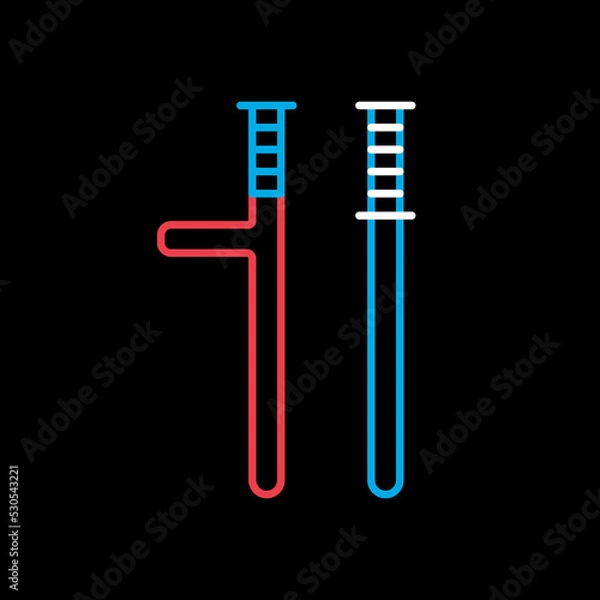 Obraz Police baton vector flat icon. Protest strike sign