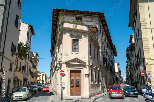 Obraz Beautiful old historic townhouses in Florence ,Italy
