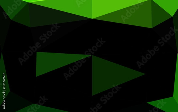 Fototapeta Light Green vector abstract polygonal layout.