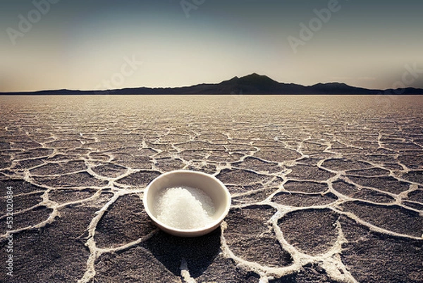 Fototapeta salt desert landscape