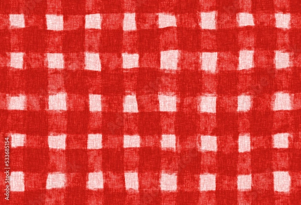 Fototapeta ギンガムチェック　柄　手描き
Plaid material. clothing design.