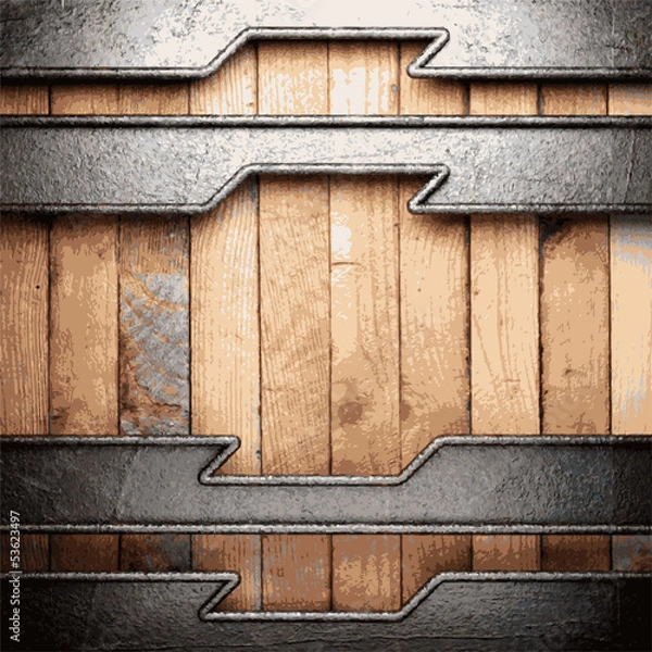 Fototapeta metal and wood background