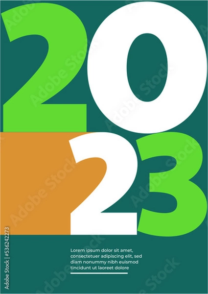 Fototapeta 2023 new year modern design template