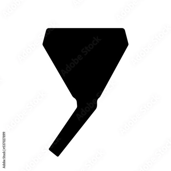 Fototapeta Funnel icon. Funnel for gasoline and other liquids. Car watering can icon. Vector illustration.