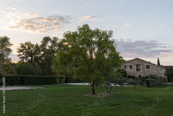 Fototapeta landscape of southern Vivarais towards Saint-Jean de Maruejols