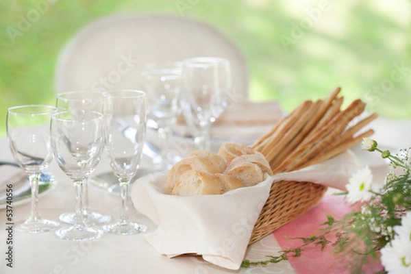 Fototapeta table prepared for the wedding