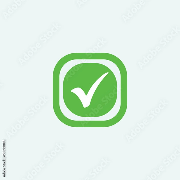 Fototapeta green check mark button