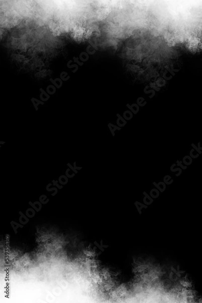 Fototapeta white smoke in black background 