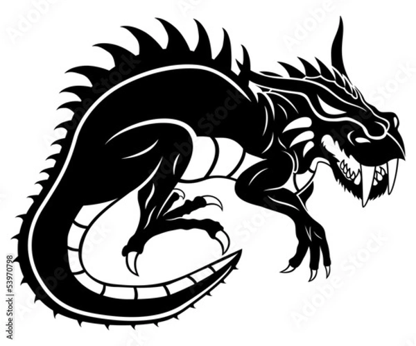 Fototapeta Black dragon.