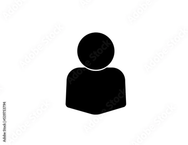 Obraz Flat vector icon profile (face, user, avatar).