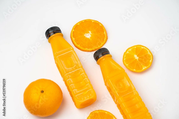 Fototapeta orange fruit & orange juice