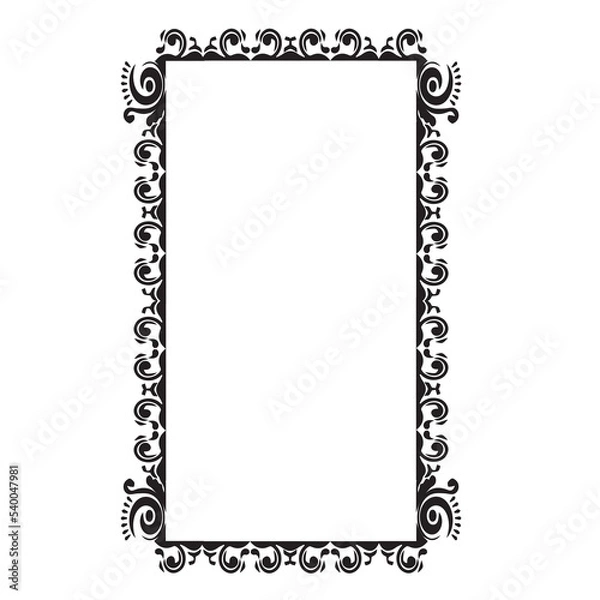 Fototapeta Frame, in the style of an ornament, Vector illustration eps 10, Art.	