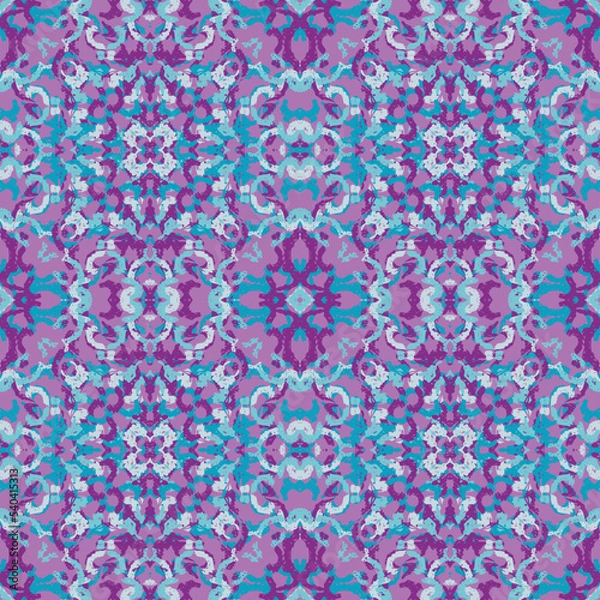 Fototapeta Seamless fractal pattern in vector format for printed fabrics or any other purposes. Every object is grouped base on color so the pattern is editable, tileable and easy to use.