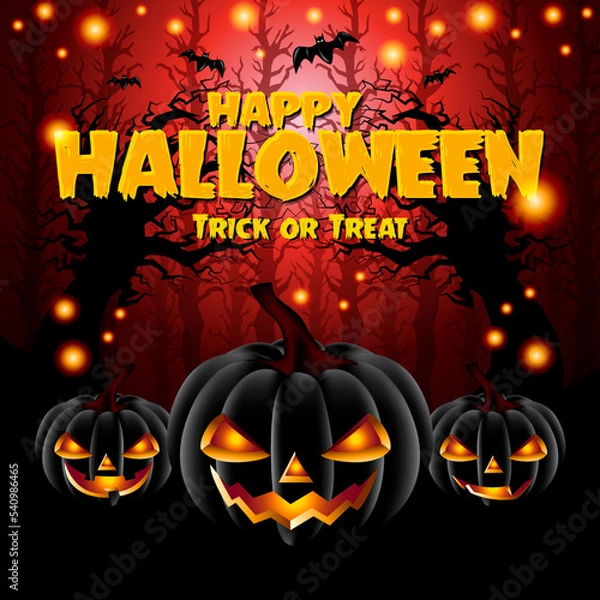 Fototapeta halloween background with pumpkins